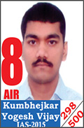 UPSC Civil Service Examination IAS-2015 Successful Student AIR-8