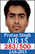 UPSC Civil Service Examination IAS-2015 Successful Student AIR-15 